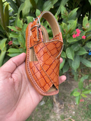 Kids Peshawari Chappal - Crocodile