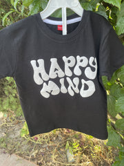 Happy Mind Black T-Shirt