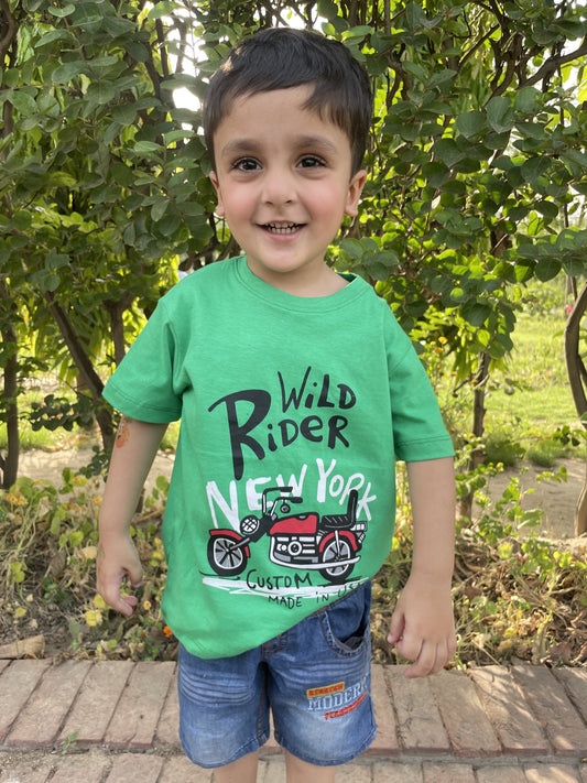 Wild Rider Green T-Shirt