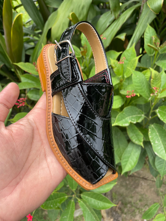 Kids Peshawari Chappal - Crocodile